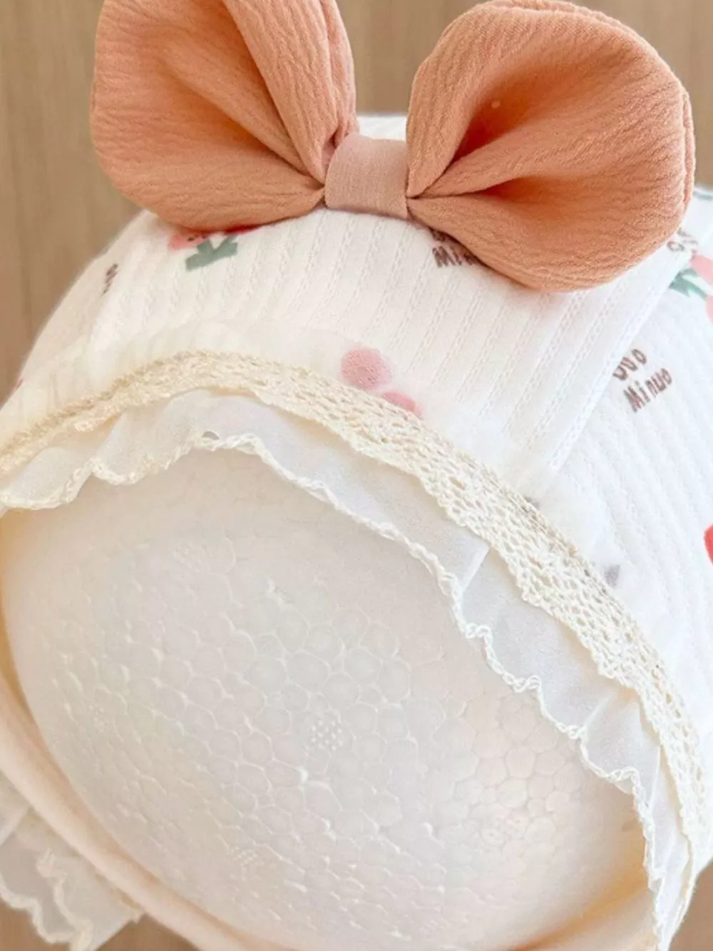 Children's Lace Detail Cute Bowknot Hat, image 9