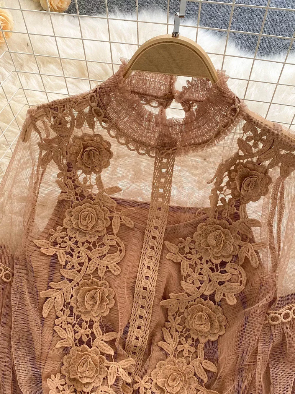 Floral Lace Blouse & Cami Set, image 24