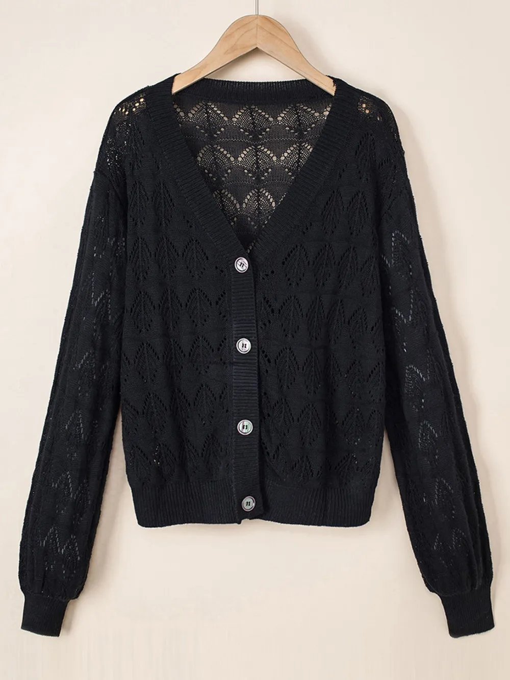 Openwork Button Up Cardigan, image 17