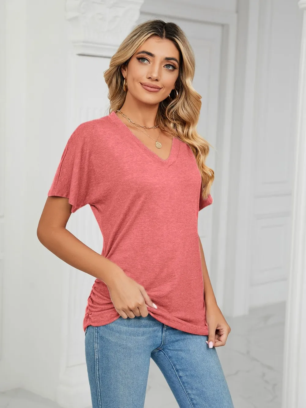 V-Neck Short Sleeve T-Shirt