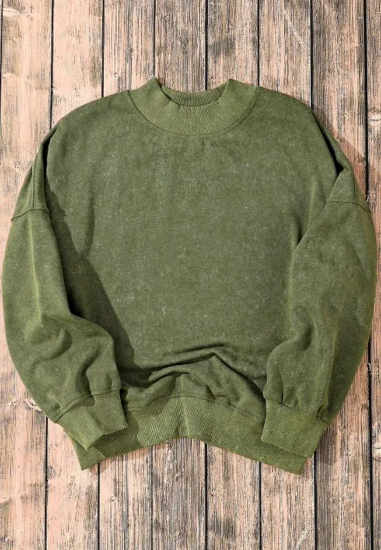 Mock Neck Dropped Shoulder Sweatshirt, image 21