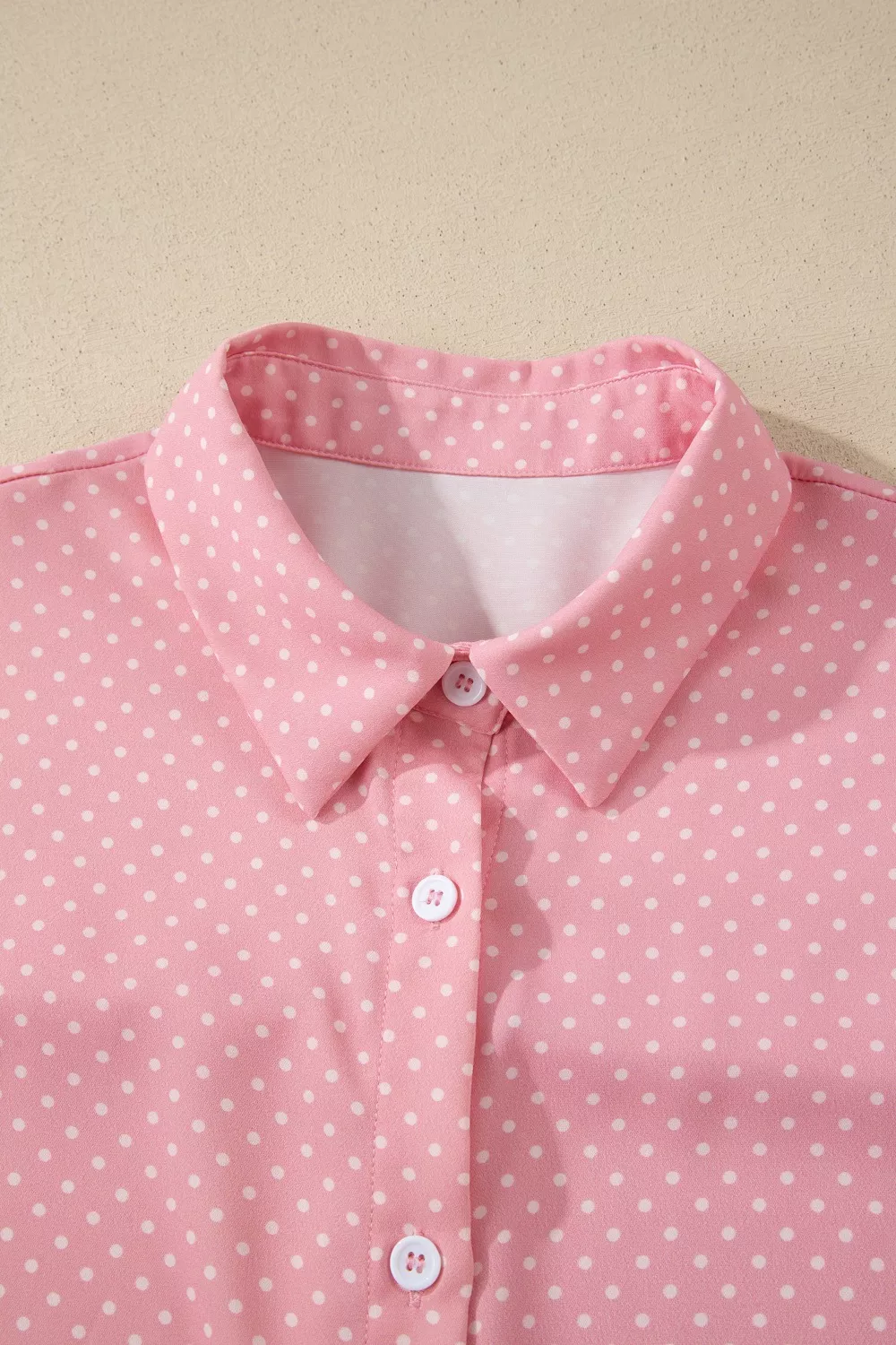 Casual Polka Dot Print Button Down Shirt, image 5