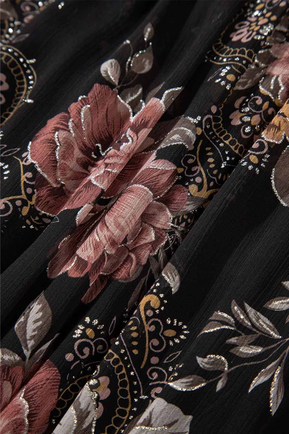 Floral Print Tie Neck Mini Dress, image 11