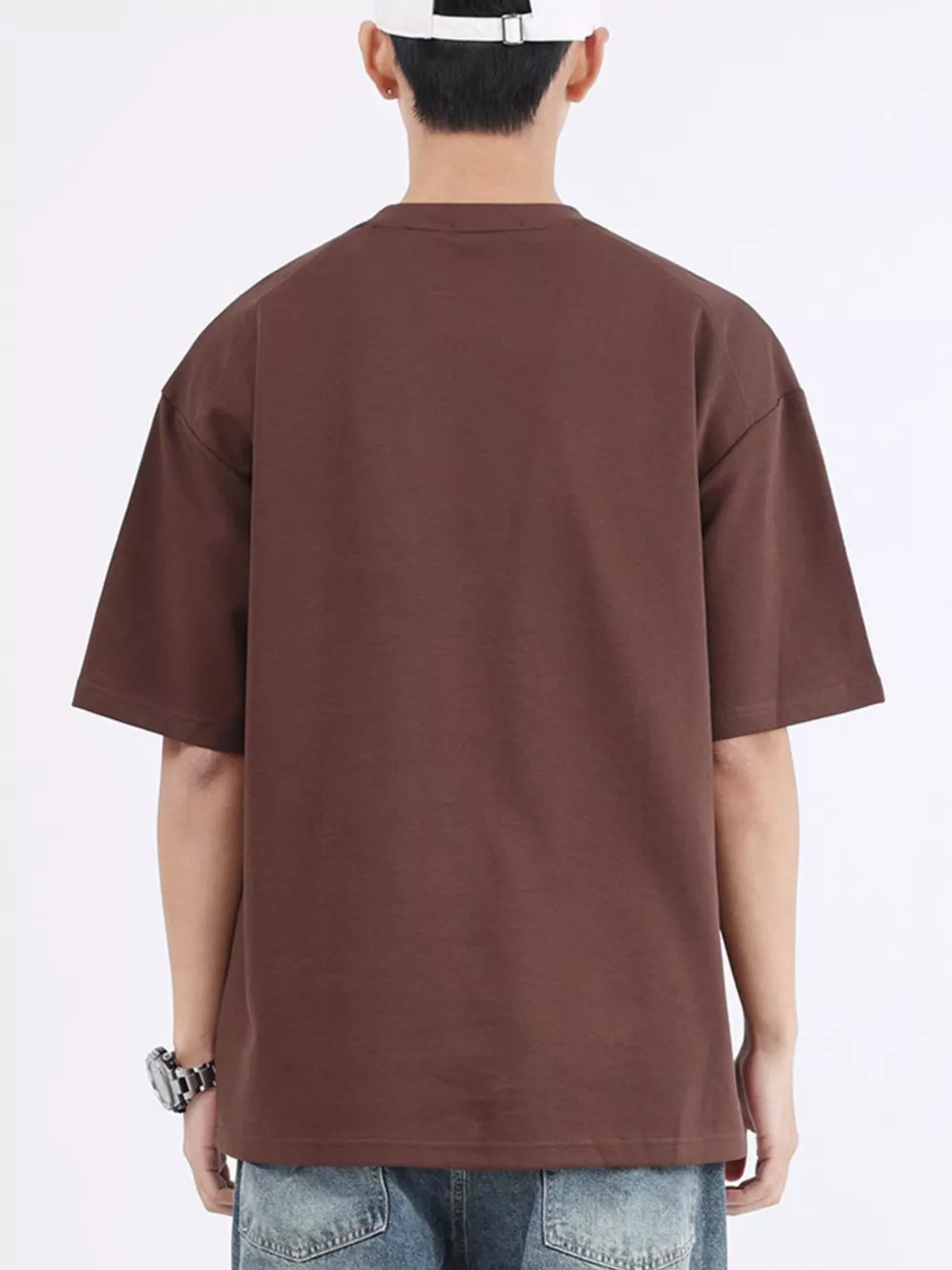 Men's Plus Size Round Neck Half Sleeve T-Shirt, image 6