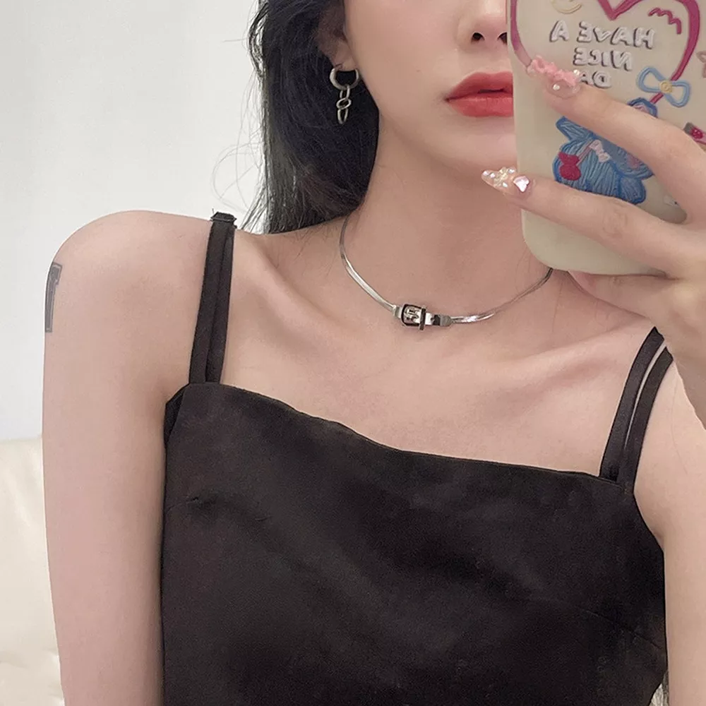 Chic Buckle Choker Necklace, image 3