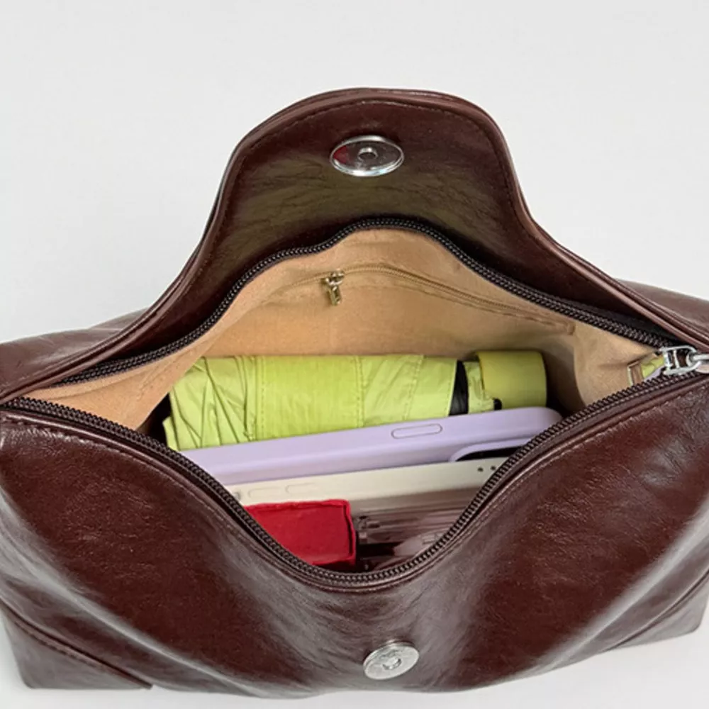 Vintage Leather Shoulder Bag, image 7