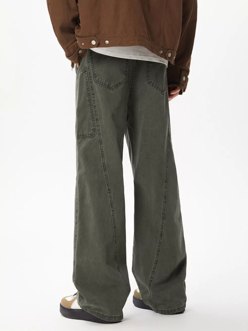 Men's Full Size Wide Leg Cargo Jeans Plus Size, image 8