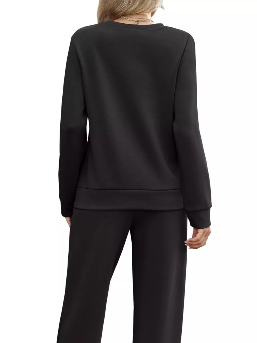 Full Size Casual Long Sleeve Top and Pants Set Plus Size, image 9