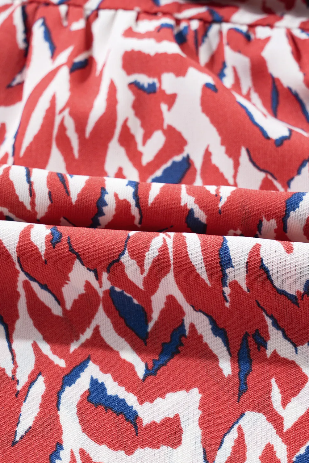 Printed Notched Long Sleeve Dress, image 6
