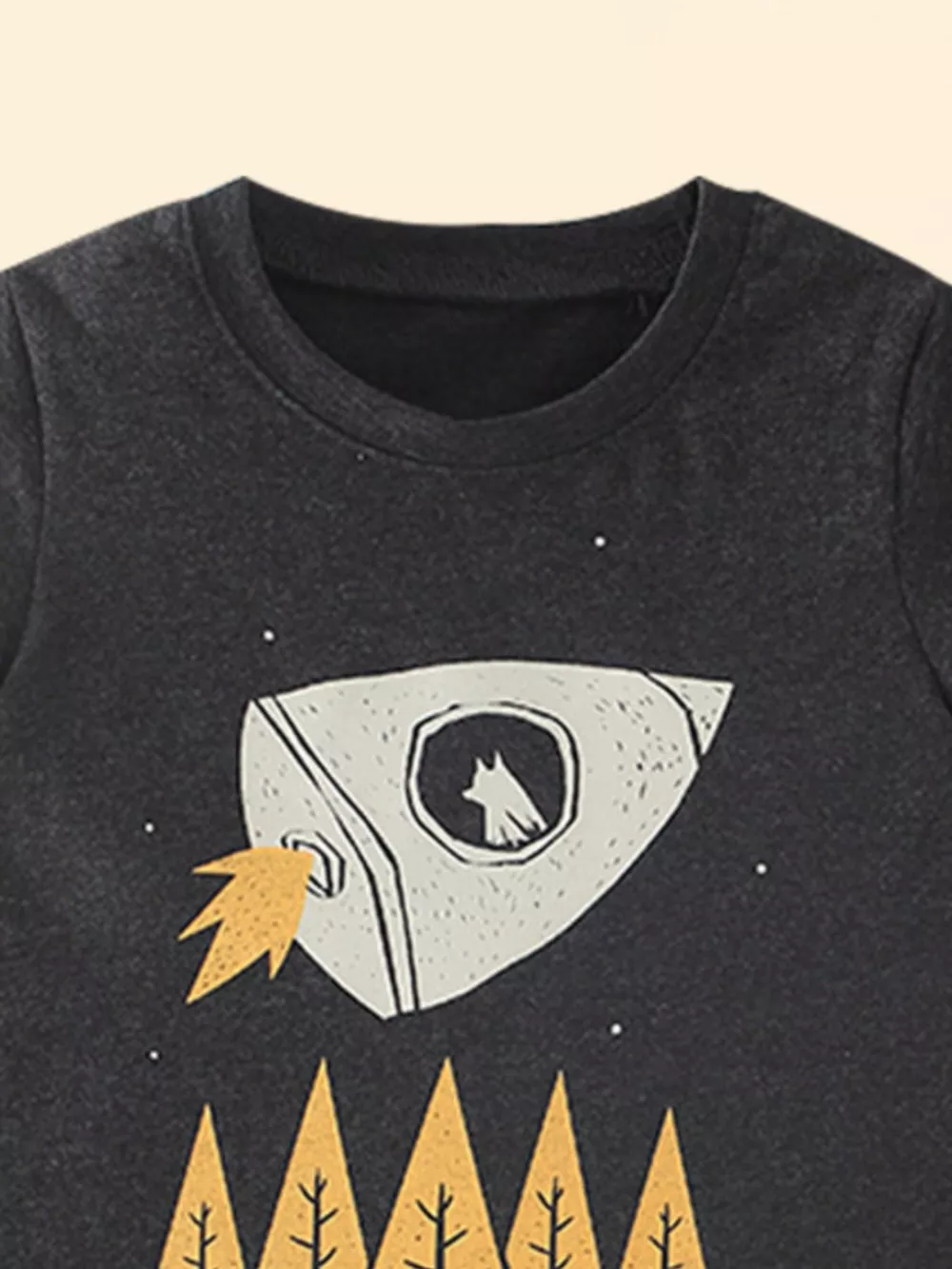 Children's Rocket Graphic Casual T-Shirt, image 2