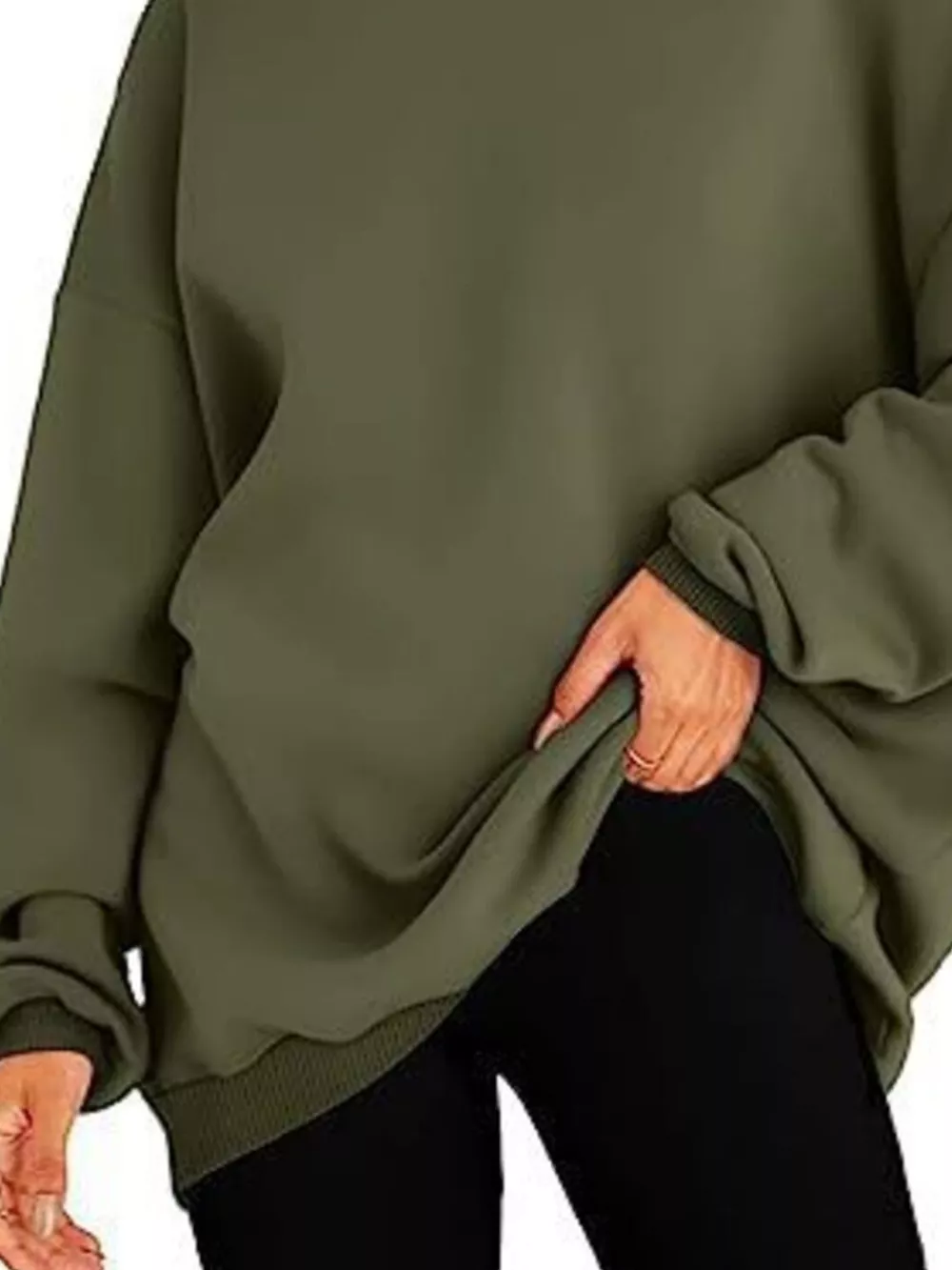 Drop Shoulder Long Sleeve Hoodie, image 9