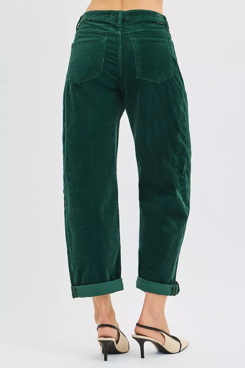 High Rise Crop Barrel Cordurory Pants, image 5