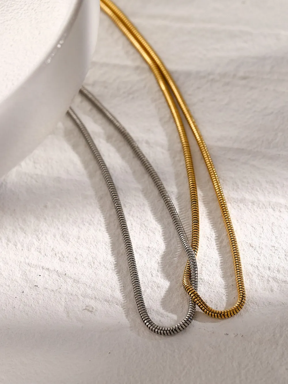 18K Gold-Plated Stainless Steel Two-Tone Necklace, image 4