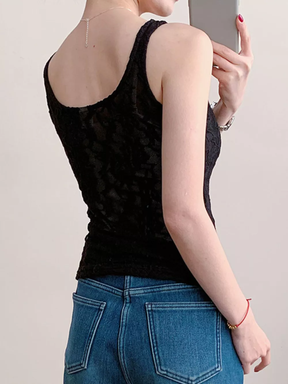 Lace Round Neck Tank, image 12