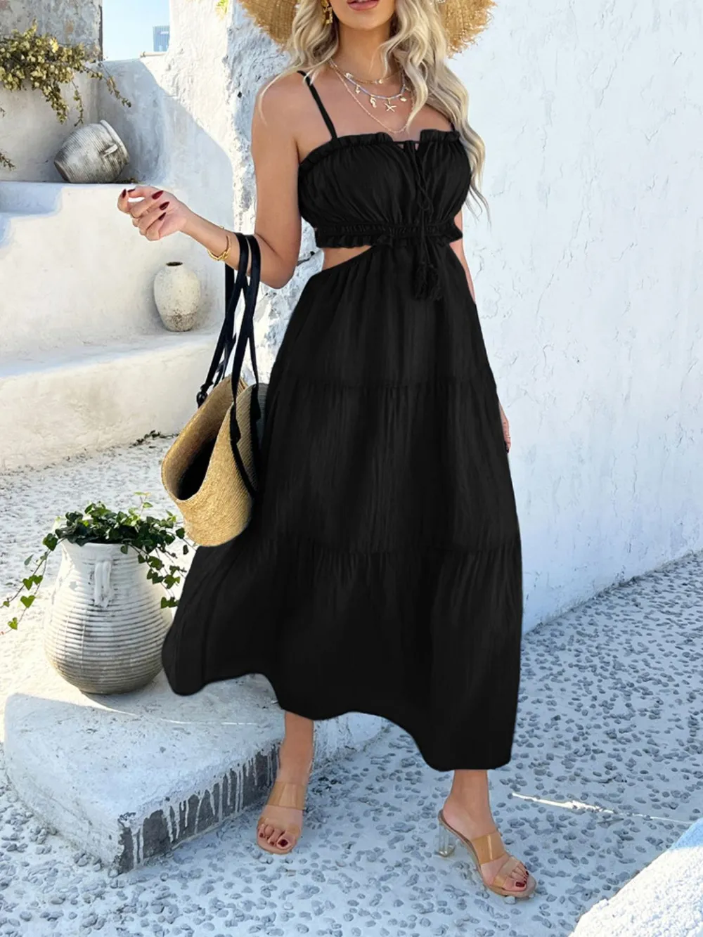 Tie Back Cami Midi Dress, image 14