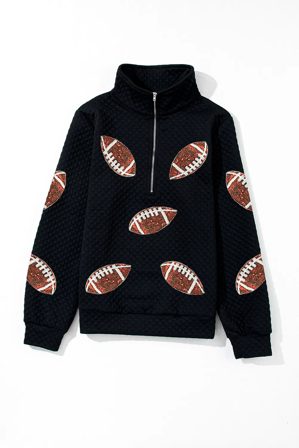 Sequin Football Long Sleeve Sweatshirt, image 5