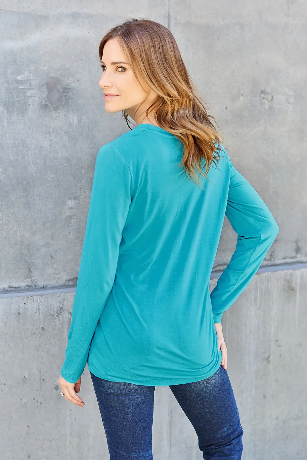 Full Size Round Neck Long Sleeve Top, image 20