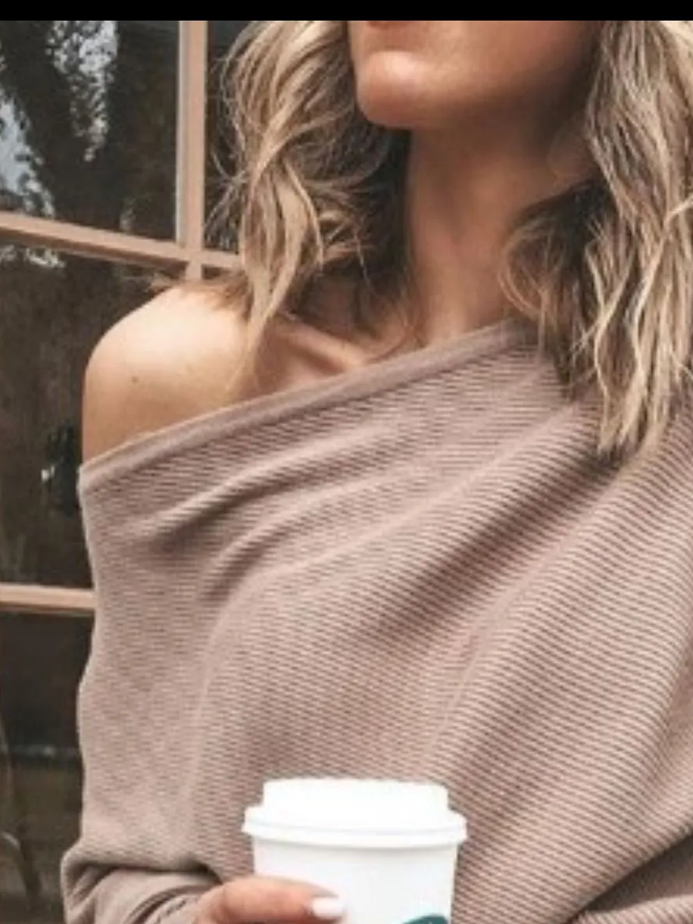 Single Shoulder Ribbed Knit Top, image 8