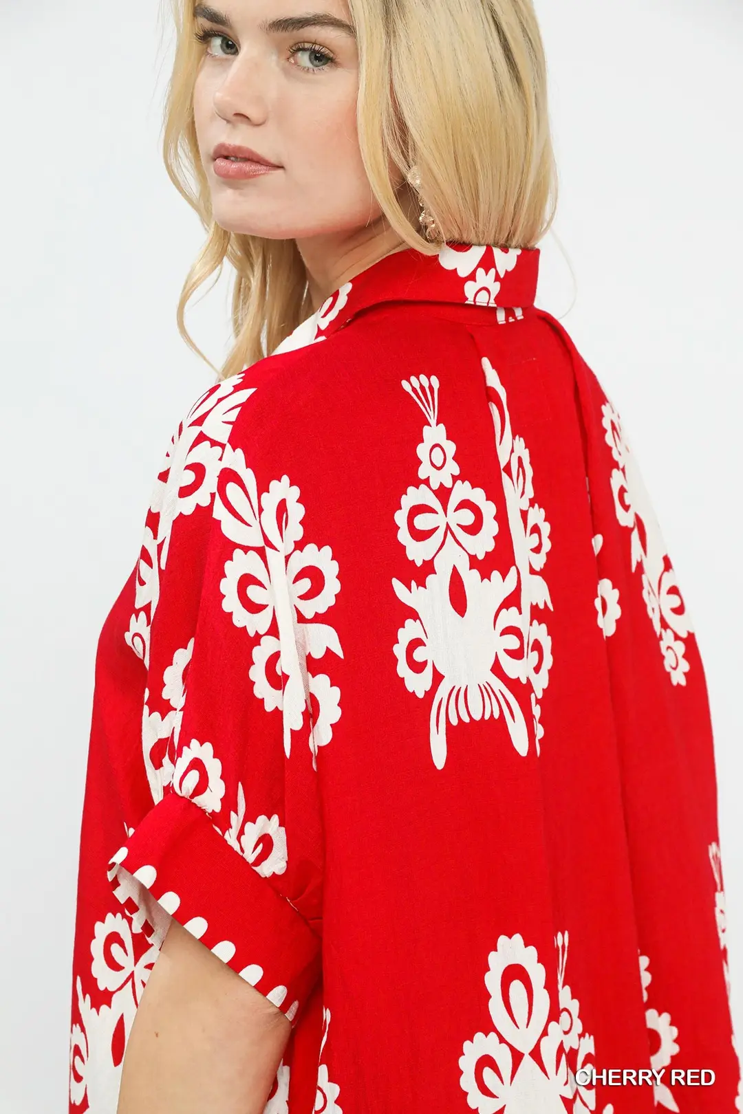 Abstract Print Button Down Short Sleeve Shirt, image 3