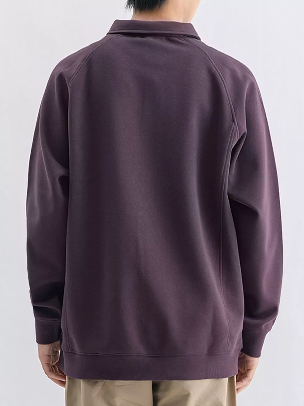 Men's Plus Size Casual Long Sleeve Polo, image 4