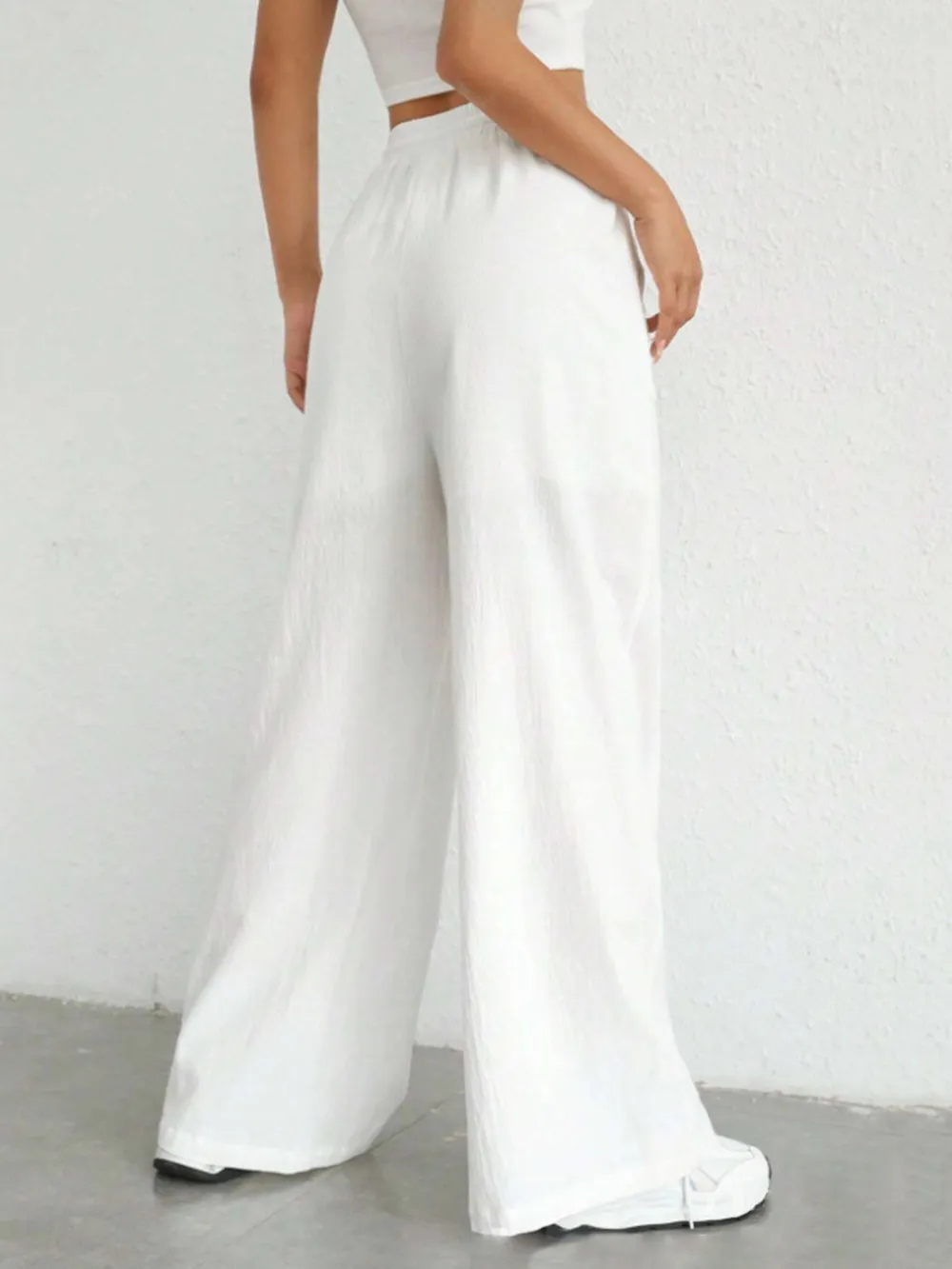 Drawstring Wide Leg Pants, image 3