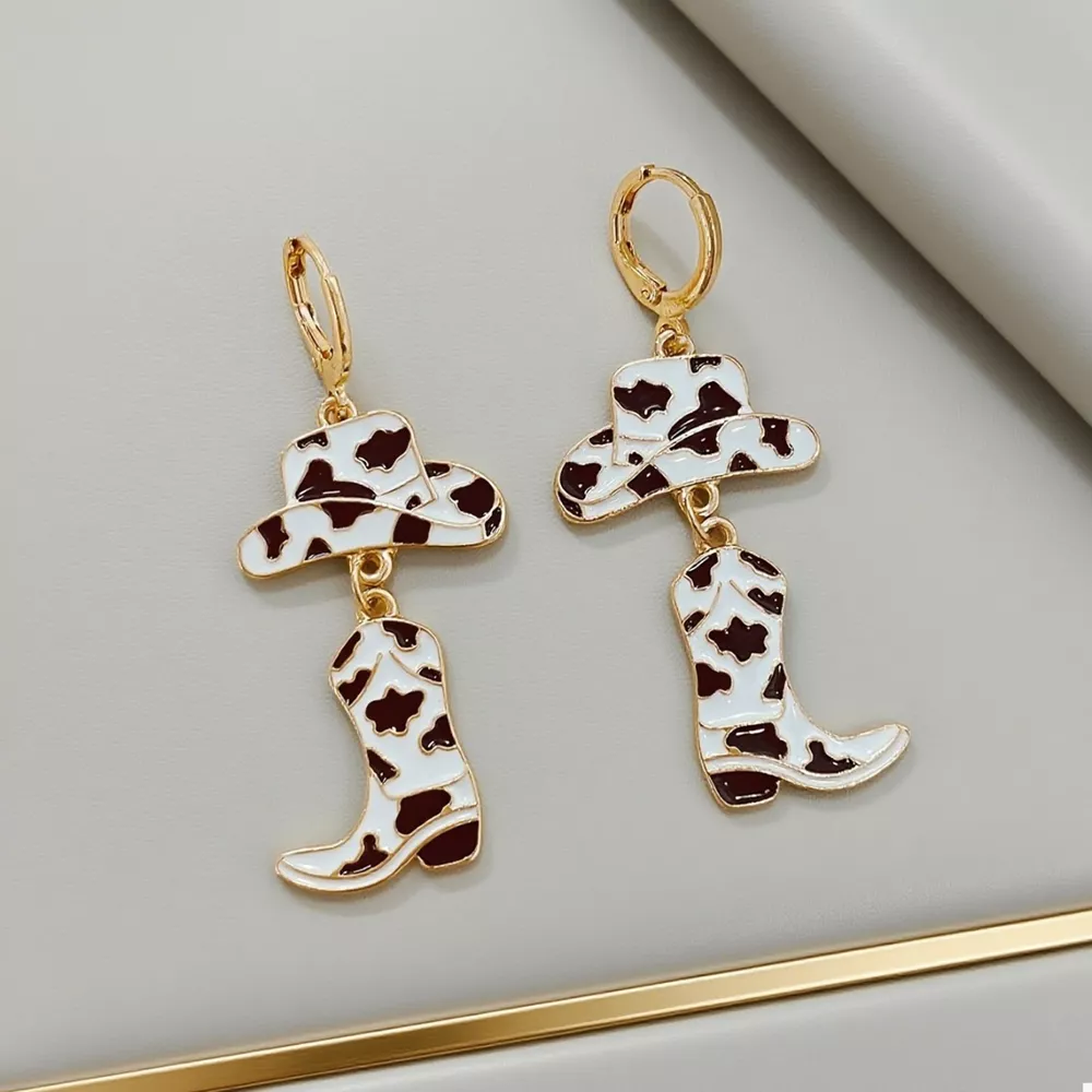 Cowboy Hat and Boot Dangle Earrings, image 4