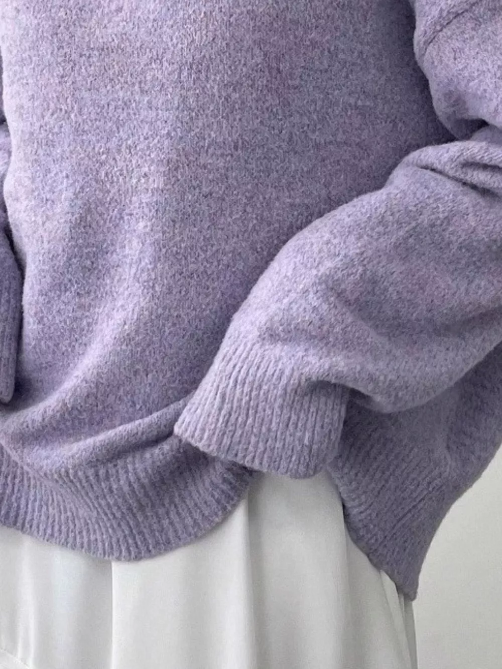 Cozy Knit Round Neck Oversized Sweater, image 2