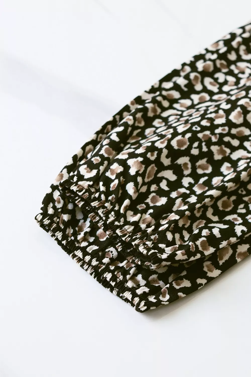 Leopard Notched Balloon Sleeve Dress, image 11