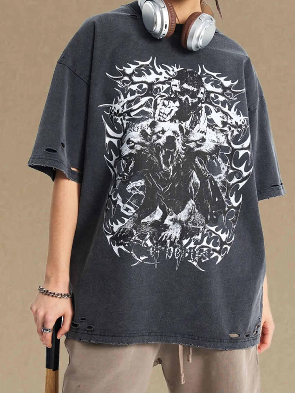 Men's Graphic Round Neck Half Sleeve T-Shirt, image 4