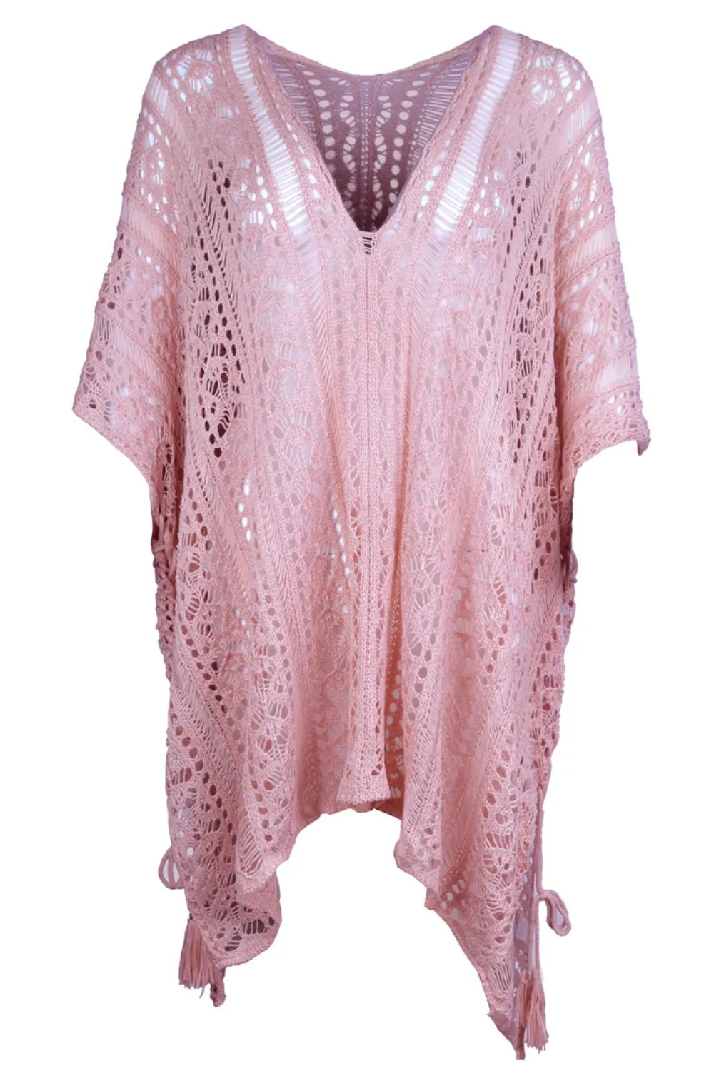Cutout V-Neck Cover-Up with Tassel, image 26