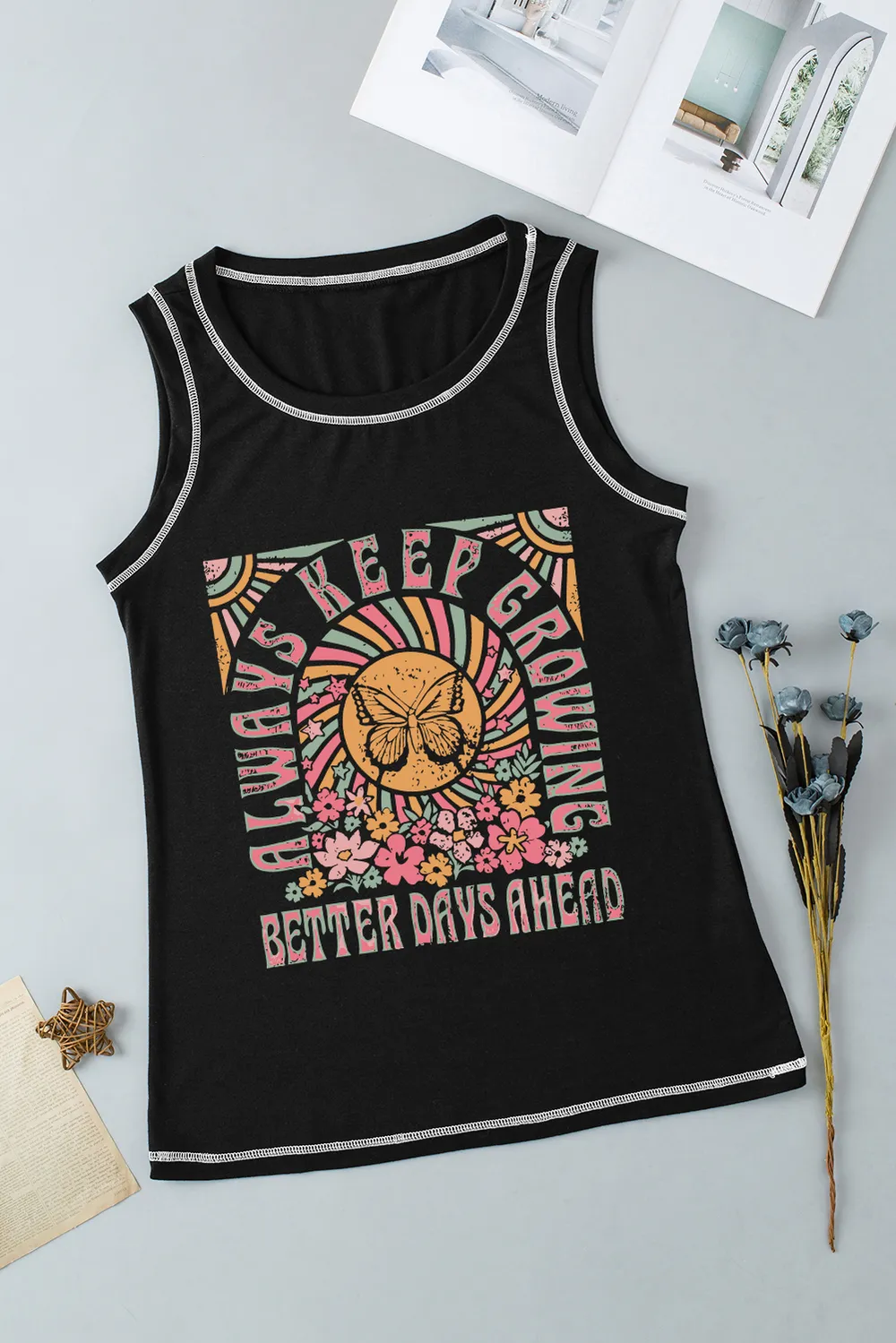 Graphic Round Neck Tank, image 3