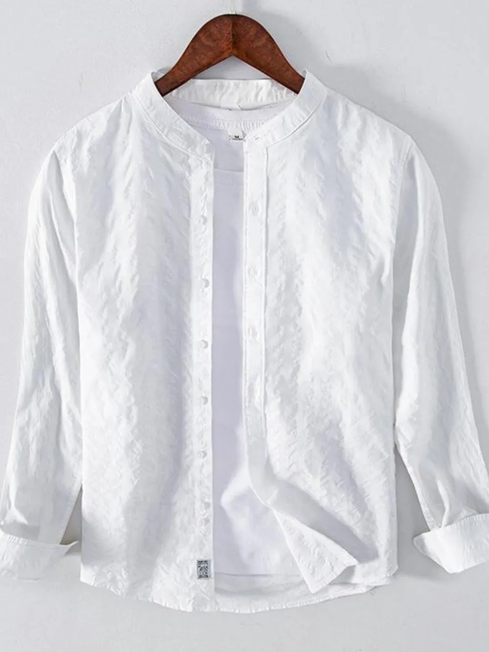 Men's Plus Size Button Up Long Sleeve Shirt, image 2