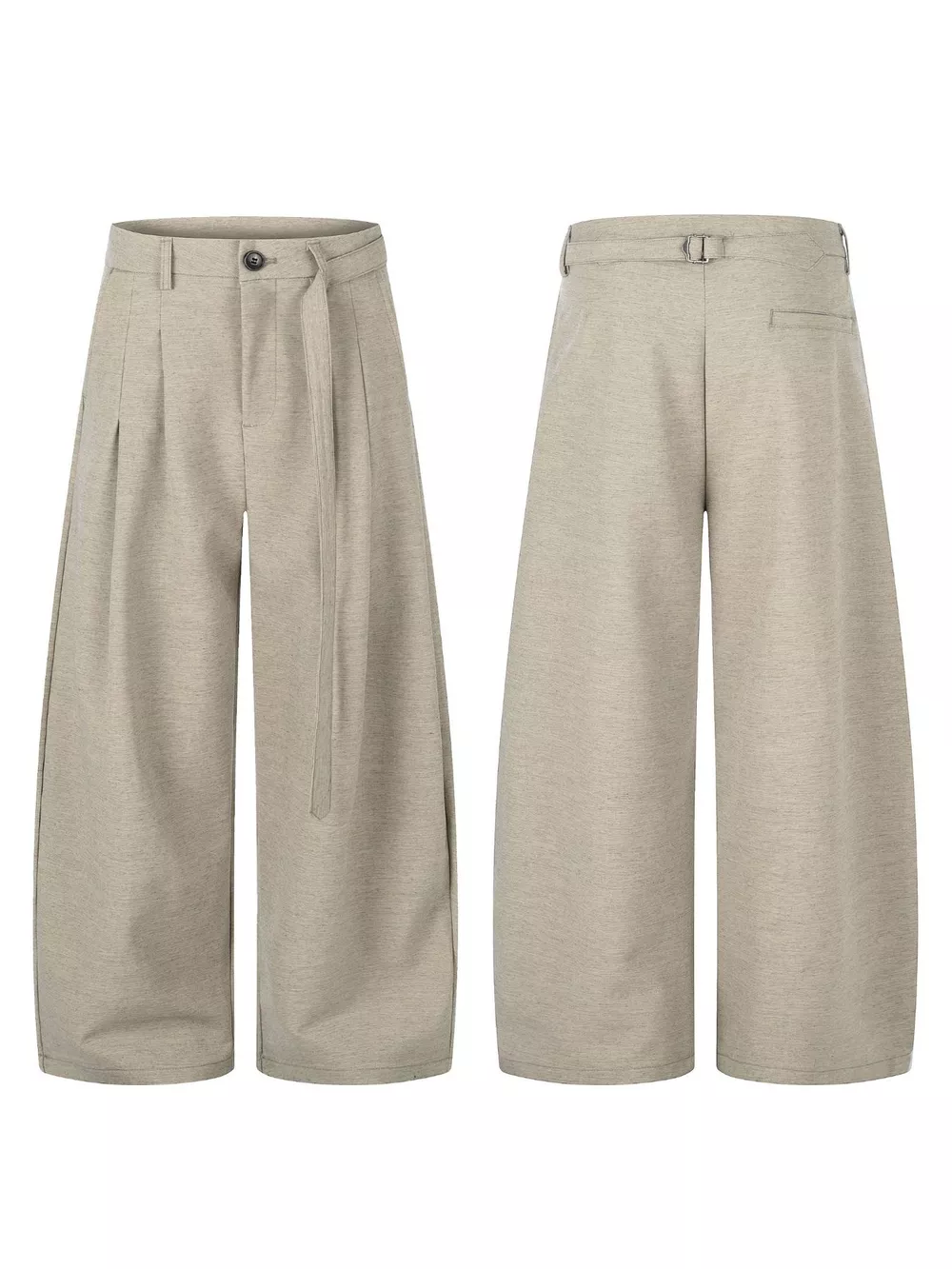 Men's Wide-Leg Pleated Pants, image 4