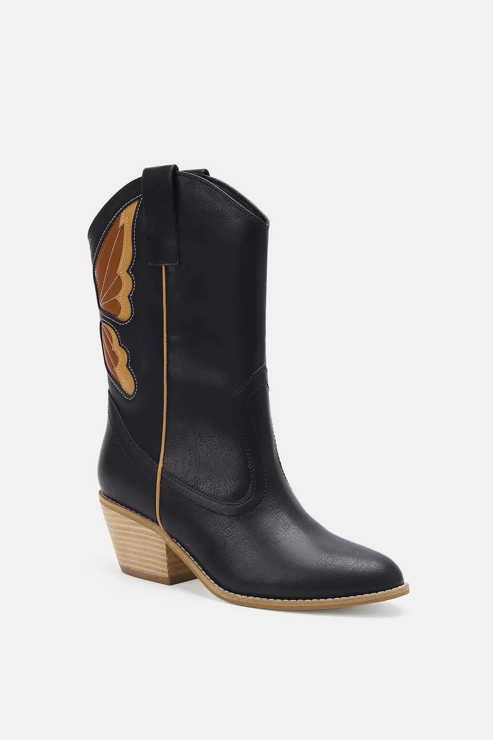 Butterfly Cut Detail Point Toe Boots, image 6