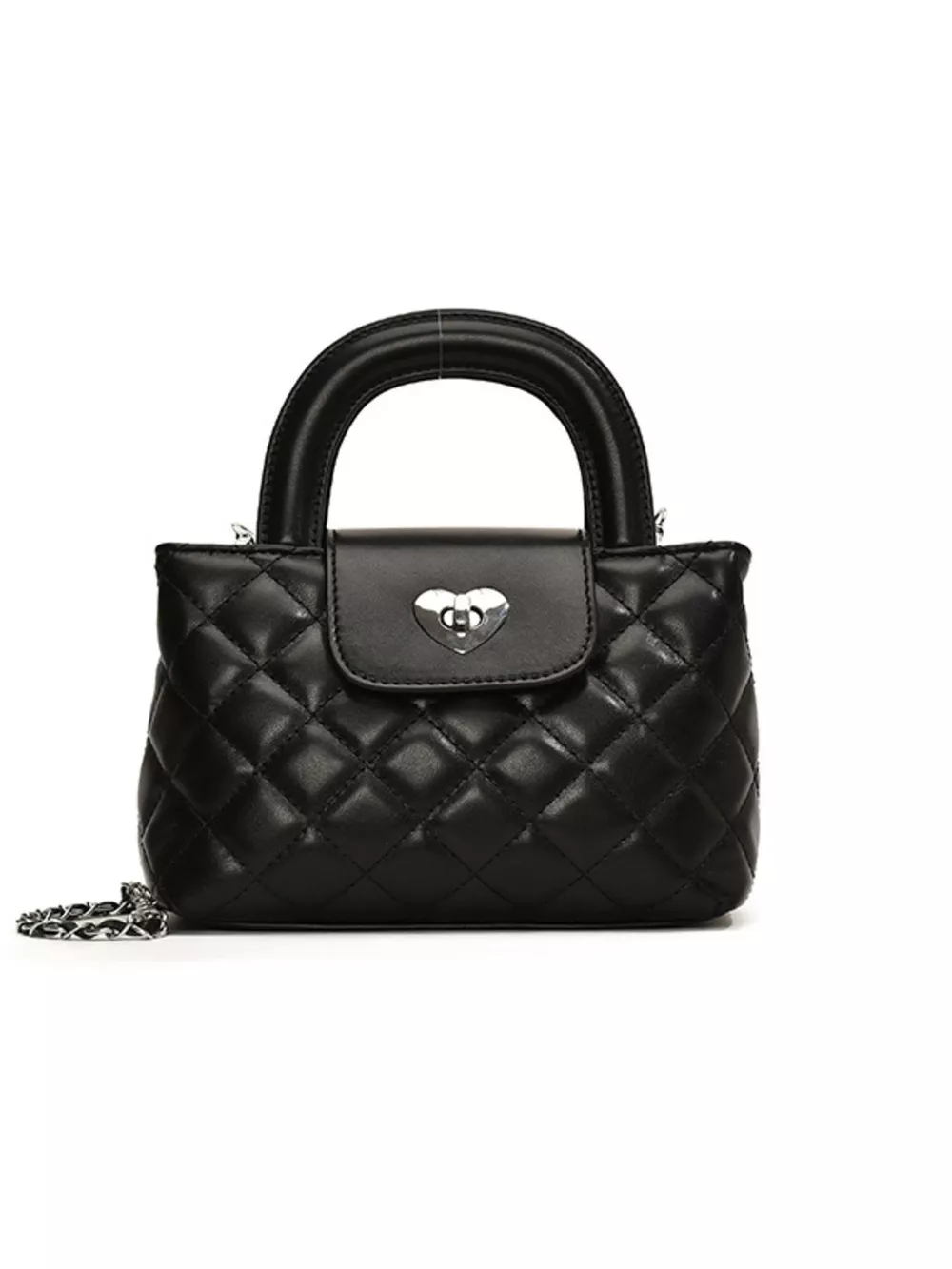 Quilted Heart Lock Crossbody Bag, image 8