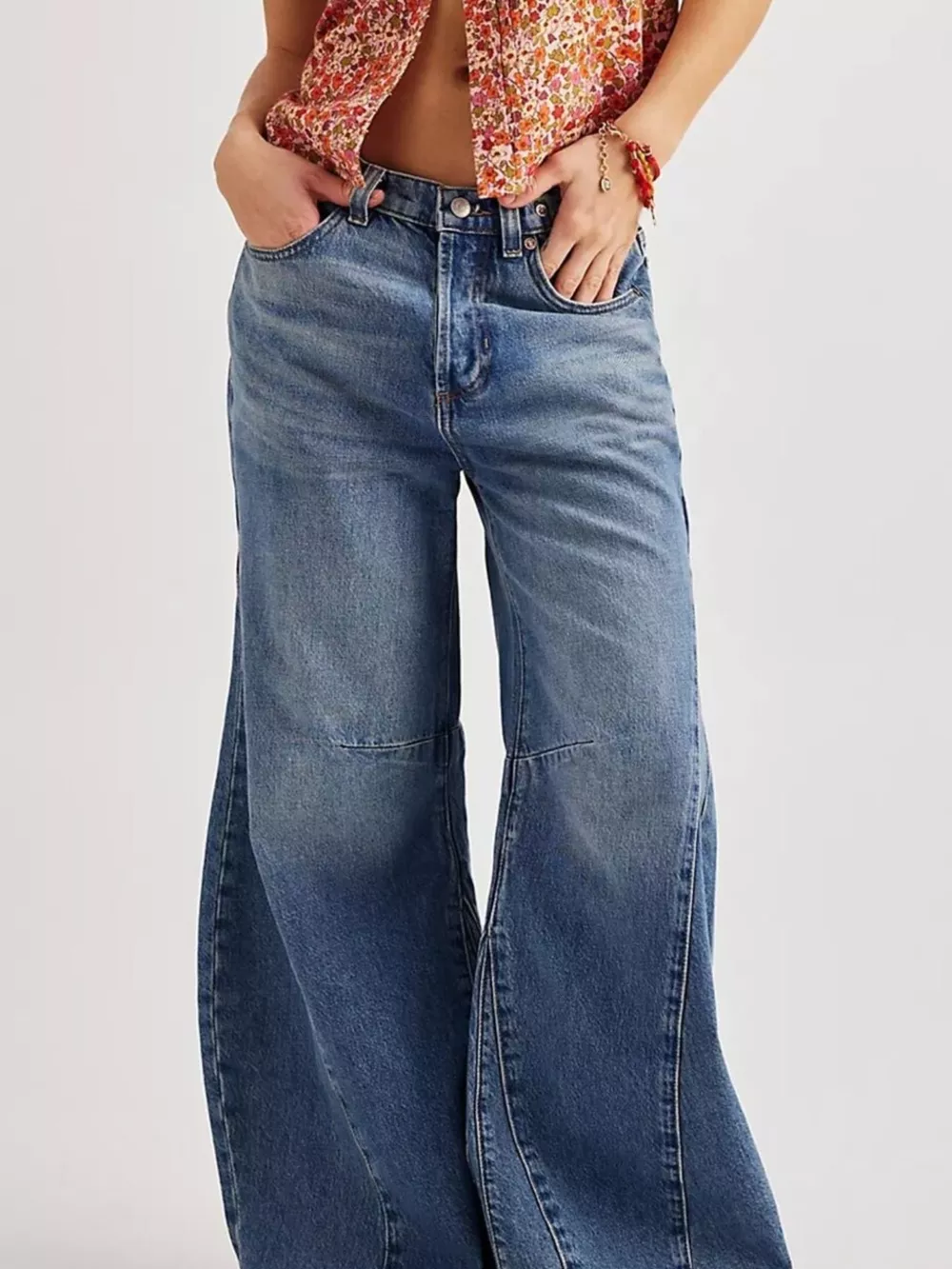 Washed Wide Leg Jeans, image 8