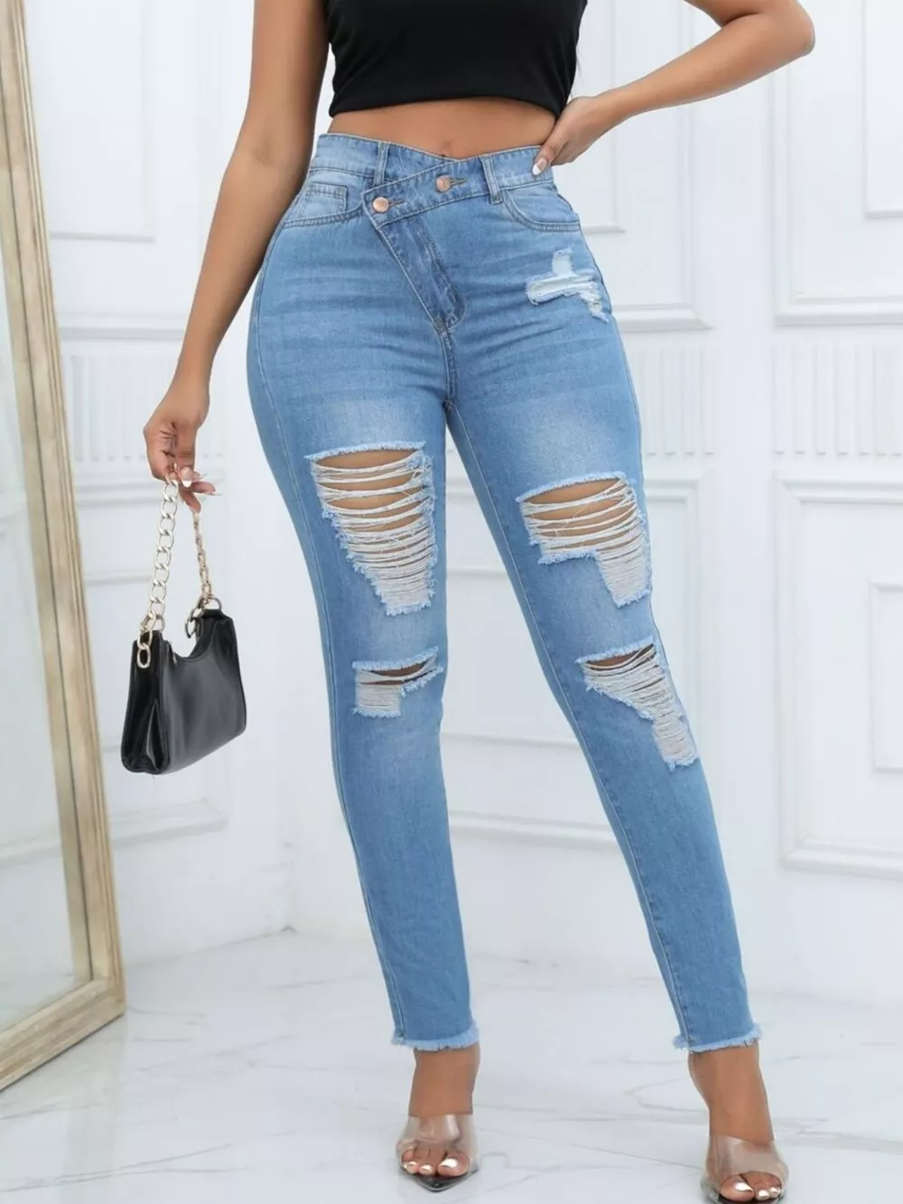Distressed High-Waisted Jeans, image 11