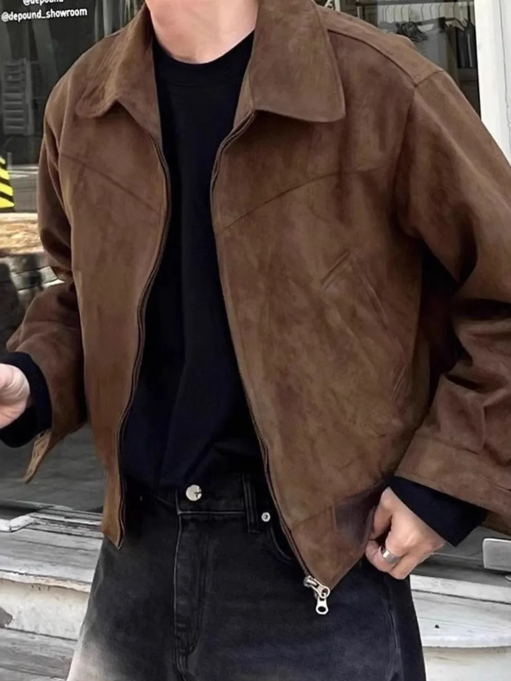 Men's Plus Size Zip Up Long Sleeve Jacket, image 3