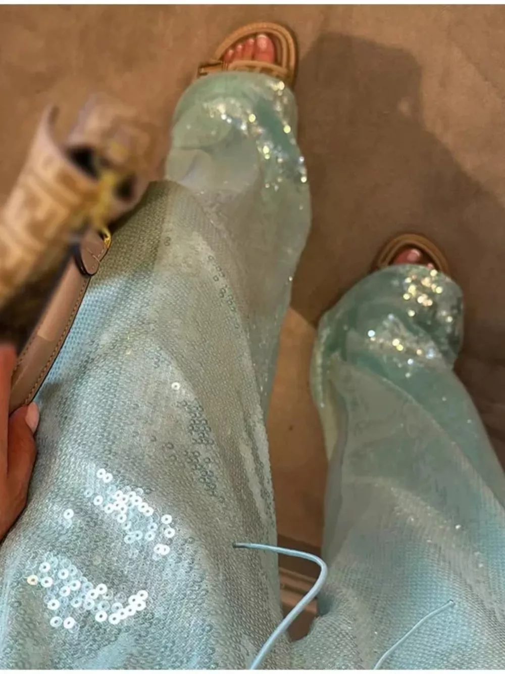 Sequin Wide Leg Pants, image 8