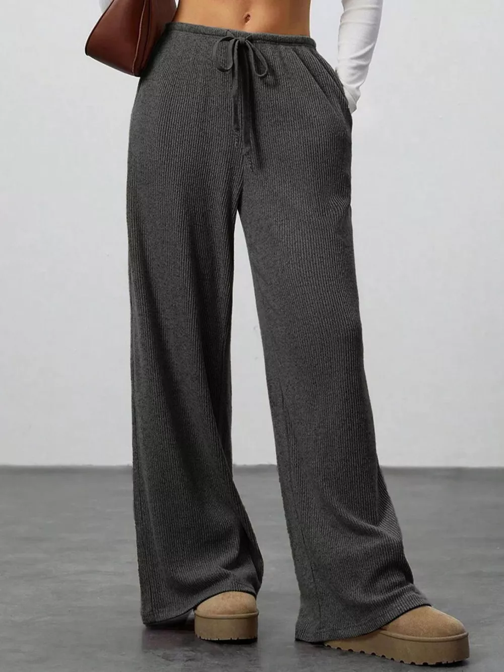 Relaxed Fit Wide Leg Pants, image 14