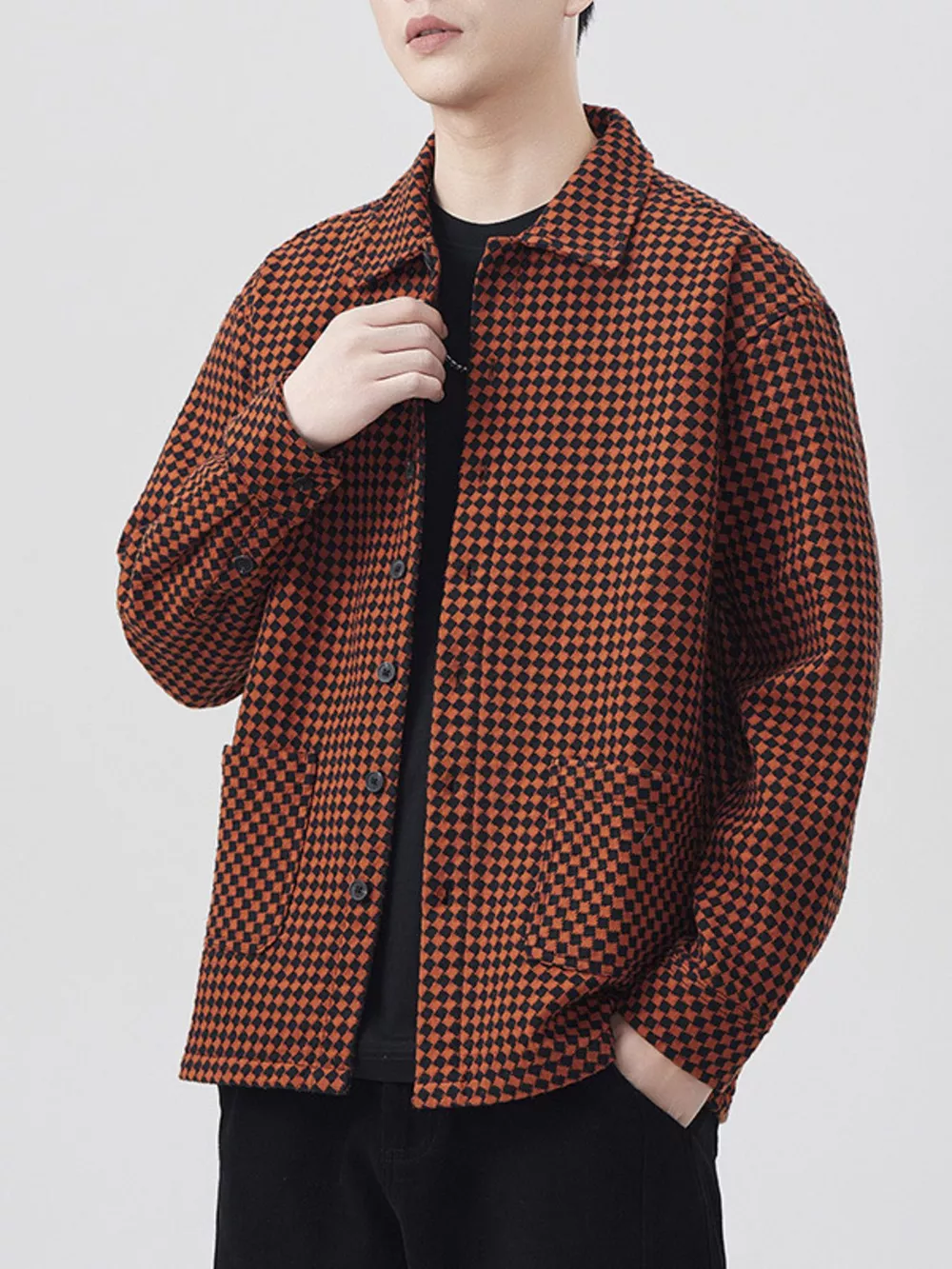 Men's Plus Size Button Up Long Sleeve Shirt, image 4