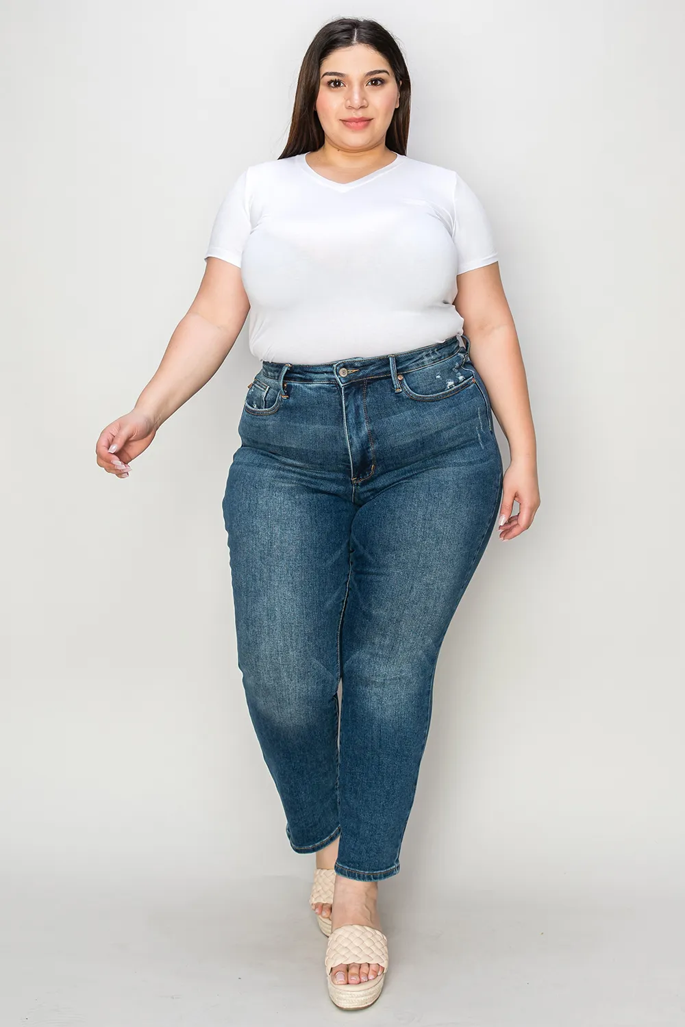 Full Size Tummy Control High Waist Slim Jeans, image 13