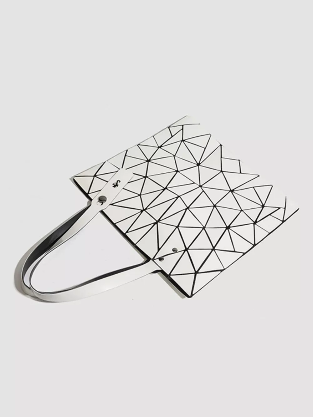 Geometric Glossy Paneled Handbag, image 10