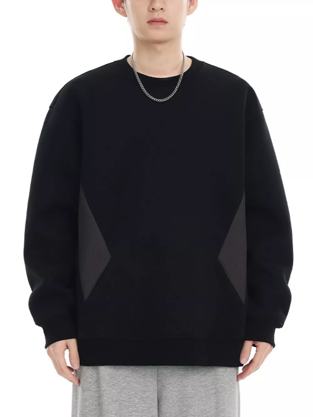 Men's Plus Size Casual Crew Neck Sweatshirt