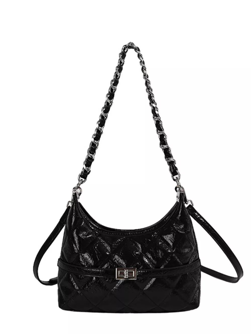 Quilted Chain Crossbody Bag, image 5