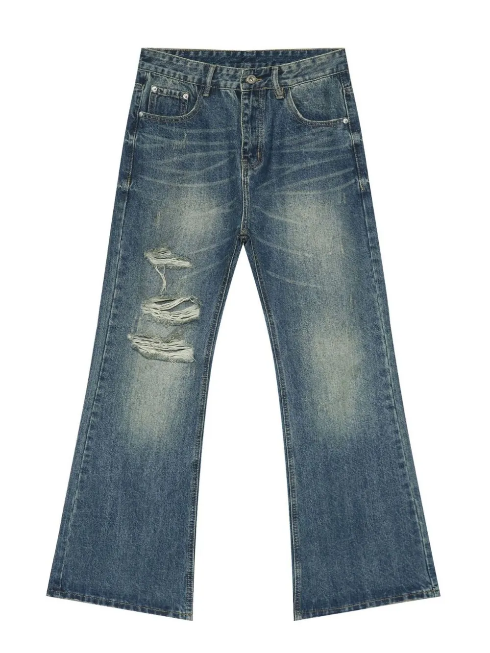 Men's Distressed Jeans with Pockets, image 5