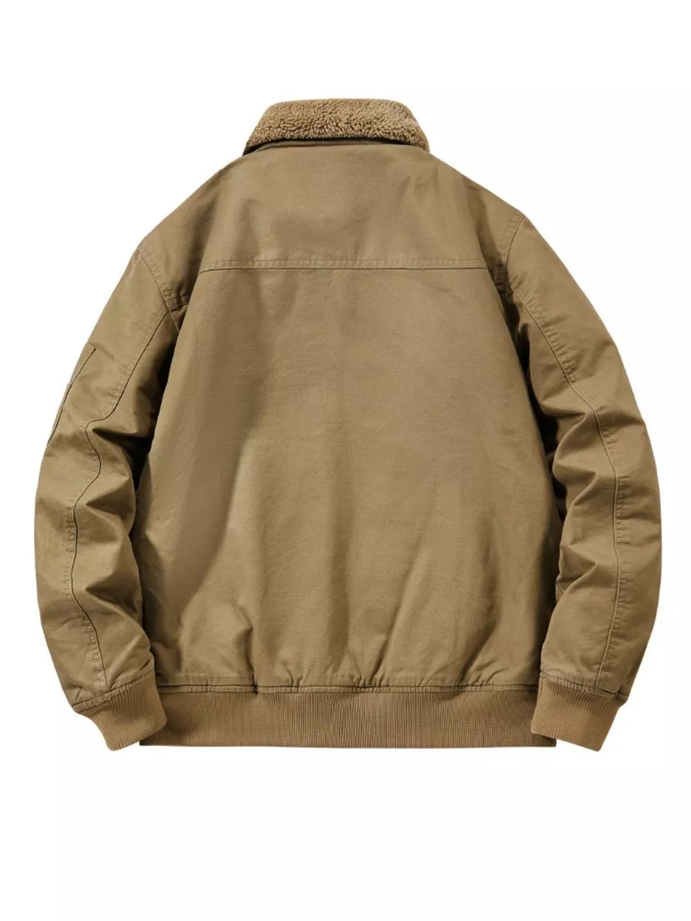 Men's Plus Size Zip Up Sherpa Lined Jacket, image 3