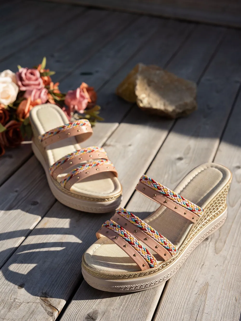 Open Toe Platform Wedge Sandals, image 3