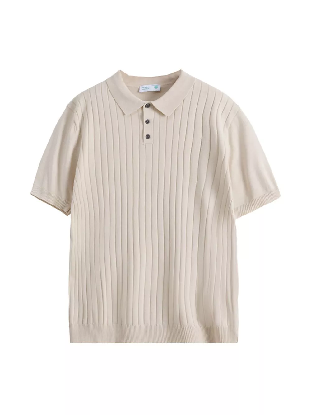 Men's Plus Size Ribbed Knit Slim Fit Polo