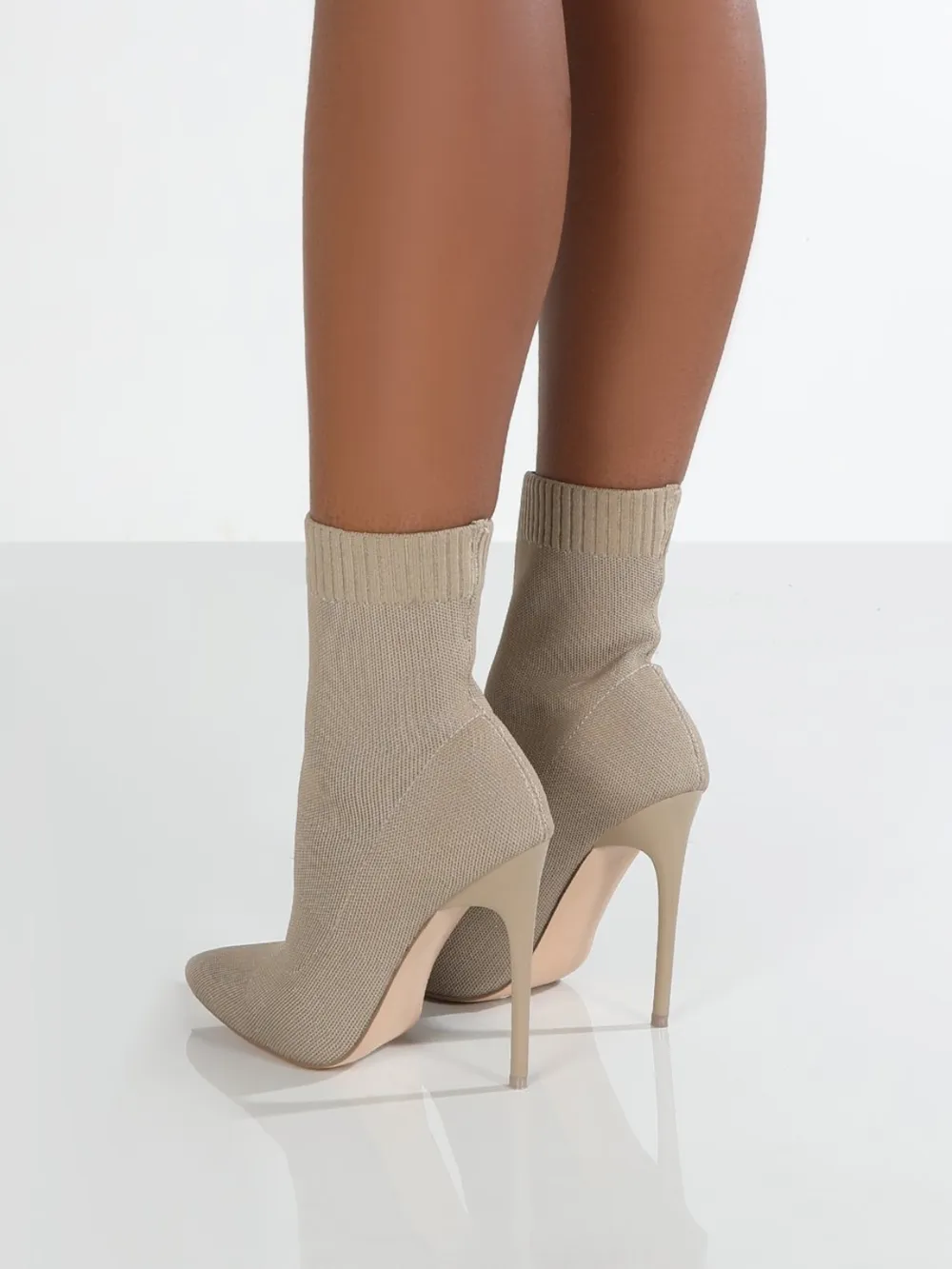 Mesh Point Toe Stiletto Boots, image 5